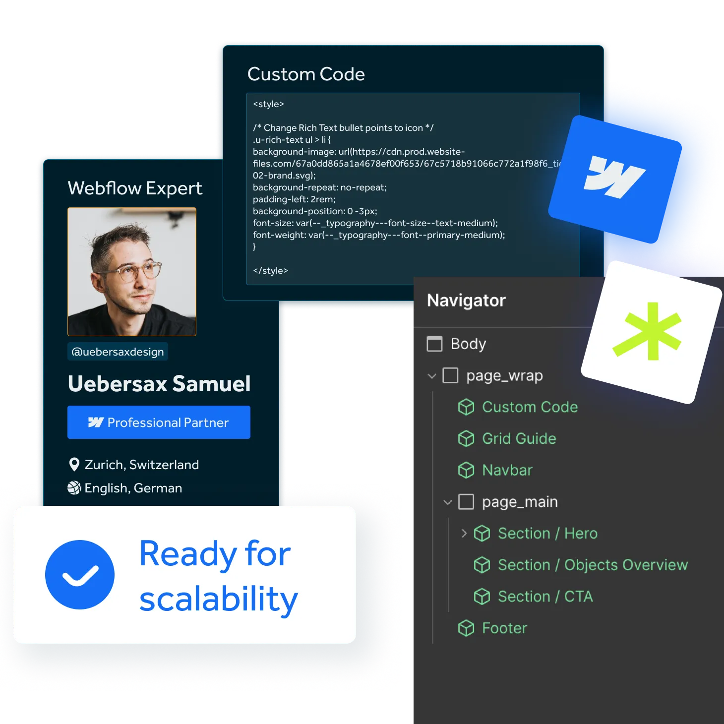 Certified Webflow developer in Zurich, Switzerland